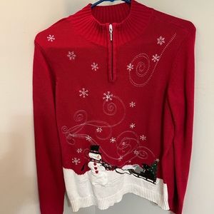 Christopher & Banks ladies snowman sweater